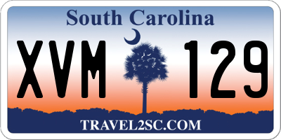 SC license plate XVM129