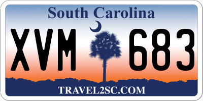 SC license plate XVM683