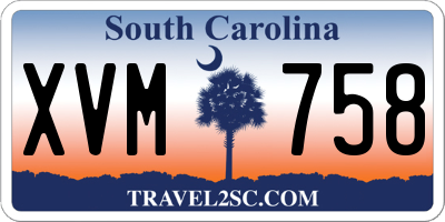 SC license plate XVM758
