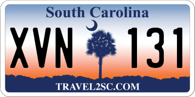 SC license plate XVN131