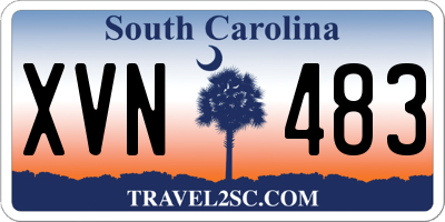 SC license plate XVN483