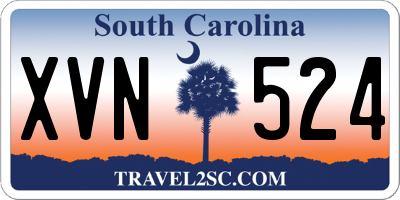 SC license plate XVN524