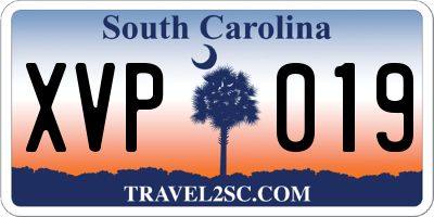 SC license plate XVP019