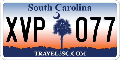 SC license plate XVP077