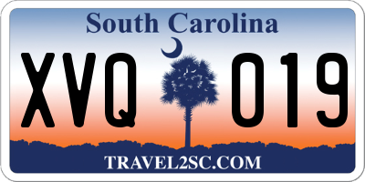 SC license plate XVQ019