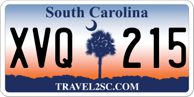 SC license plate XVQ215