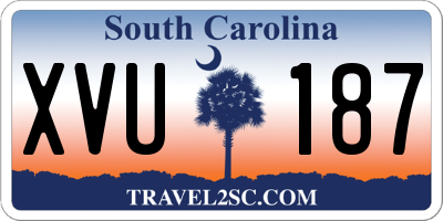 SC license plate XVU187