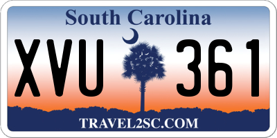SC license plate XVU361