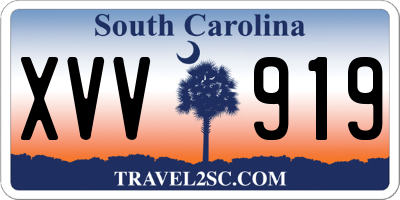 SC license plate XVV919