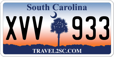 SC license plate XVV933