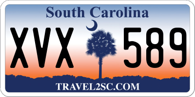 SC license plate XVX589