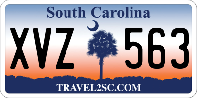 SC license plate XVZ563