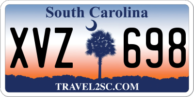 SC license plate XVZ698