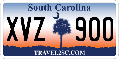 SC license plate XVZ900