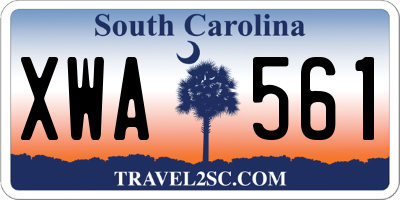 SC license plate XWA561