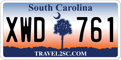 SC license plate XWD761