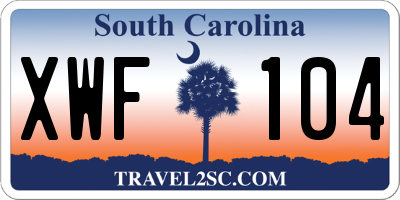 SC license plate XWF104