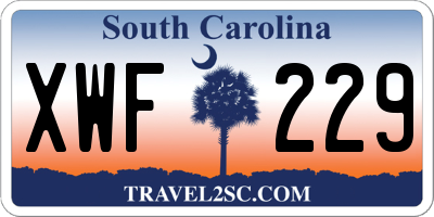 SC license plate XWF229