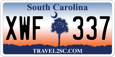 SC license plate XWF337