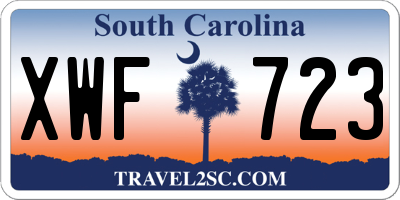 SC license plate XWF723
