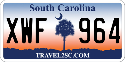 SC license plate XWF964