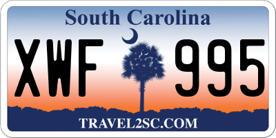 SC license plate XWF995