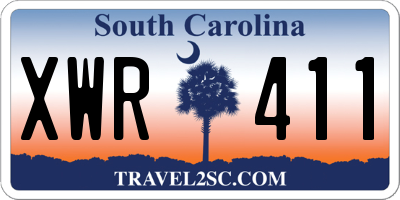 SC license plate XWR411