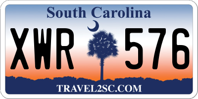 SC license plate XWR576