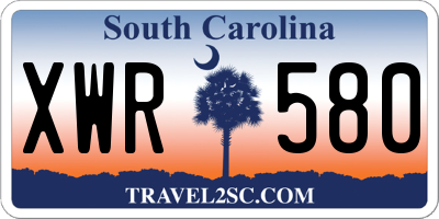 SC license plate XWR580