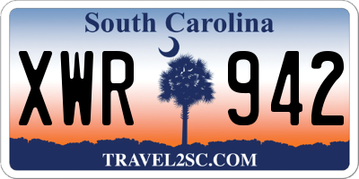 SC license plate XWR942