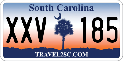 SC license plate XXV185