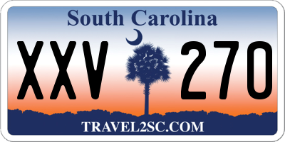SC license plate XXV270