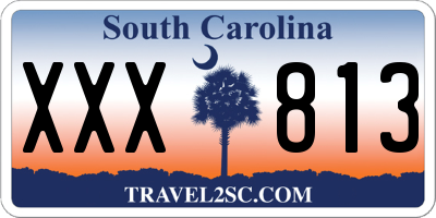 SC license plate XXX813