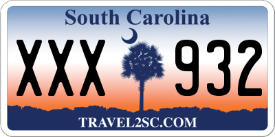 SC license plate XXX932