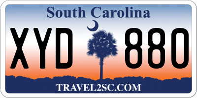 SC license plate XYD880