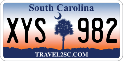 SC license plate XYS982