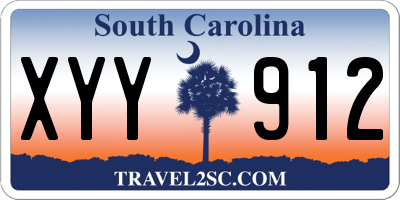 SC license plate XYY912