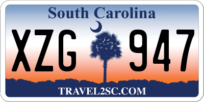 SC license plate XZG947