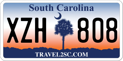 SC license plate XZH808