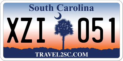 SC license plate XZI051