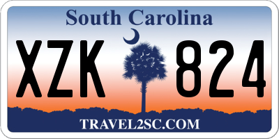 SC license plate XZK824