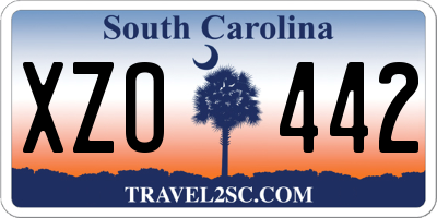 SC license plate XZO442