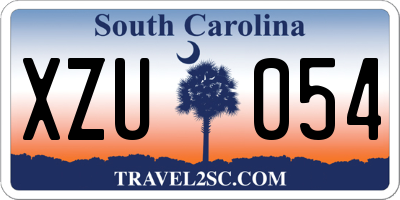 SC license plate XZU054