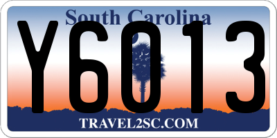 SC license plate Y6013