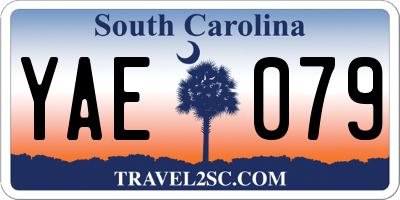 SC license plate YAE079