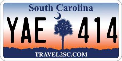 SC license plate YAE414