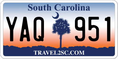 SC license plate YAQ951