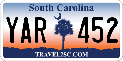 SC license plate YAR452