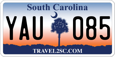 SC license plate YAU085