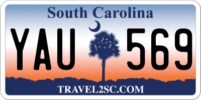 SC license plate YAU569